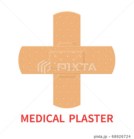 Medical plaster on white background. Realistic 68926724