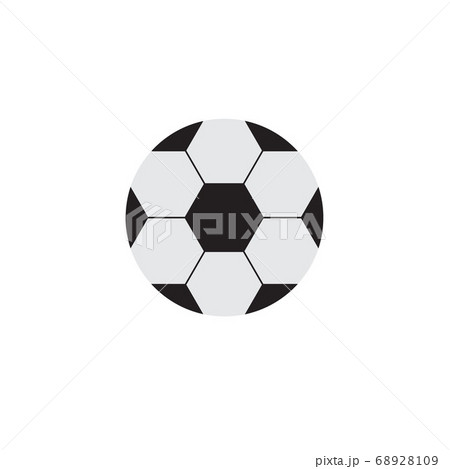 Vector flat cartoon football ball 68928109