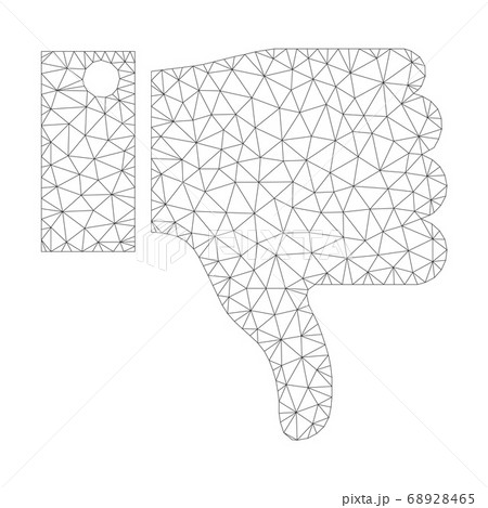 Mesh Vector Thumb Down Icon Mesh Vector Thumb Down Icon 68928465
