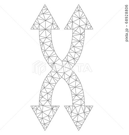 Mesh Vector Shuffle Arrows Vertical Icon 68928806
