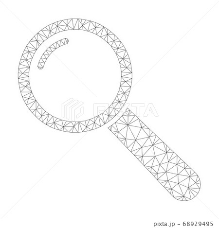 Mesh Vector Magnifier Icon 68929495