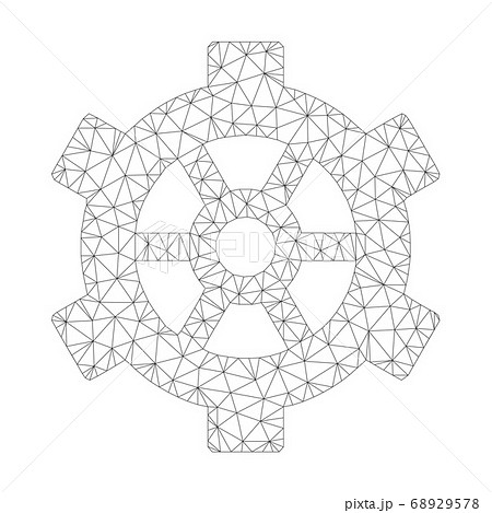 Mesh Vector Gear Icon Mesh Vector Gear Icon 68929578