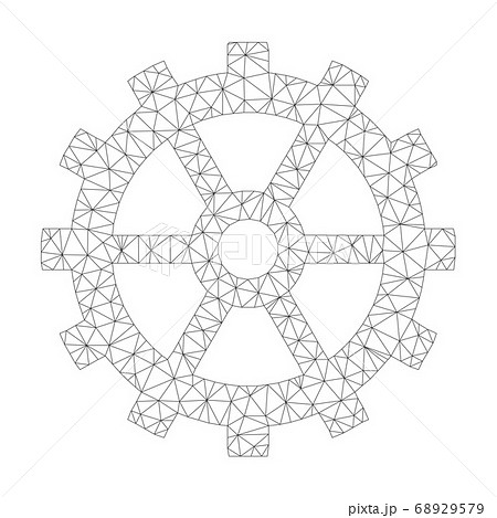 Mesh Vector Gear Icon Mesh Vector Gear Icon 68929579