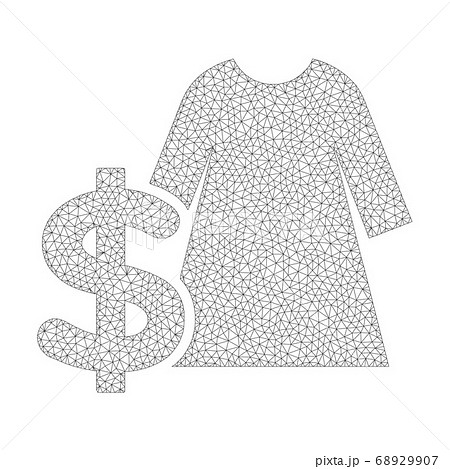 Mesh Vector Dress Price Icon 68929907