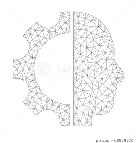 Mesh Vector Cyborg Gear Iconのイラスト素材 [68929970] - PIXTA
