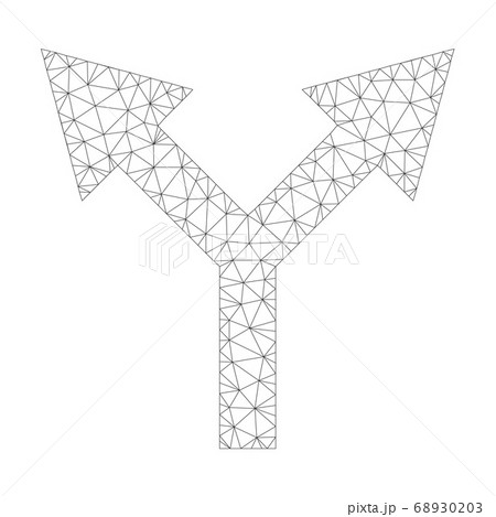 Mesh Vector Bifurcation Arrow Up Icon Mesh Vector Bifurcation Arrow Up Icon 68930203