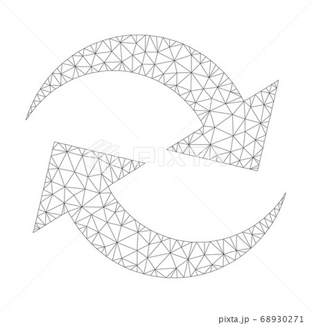Mesh Vector Refresh Arrows Icon 68930271