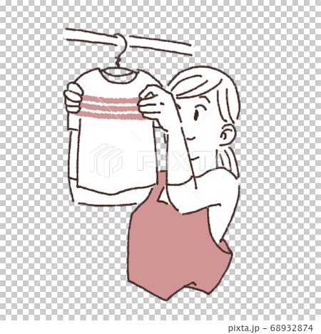 Female laundry housework Female laundry housework 68932874