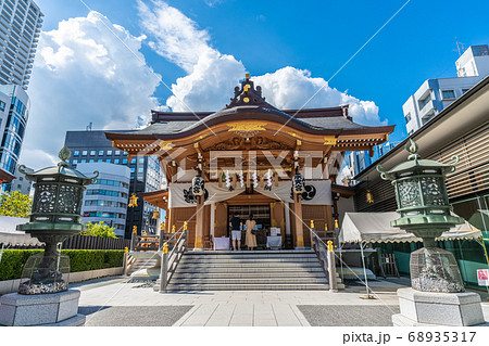 日本の東京都市景観　水天宮などを望む 68935317