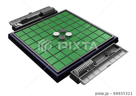 オセロ リバーシ 白バックのイラスト素材