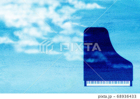グランドピアノ　青空 68936433