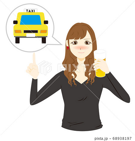 飲酒運転禁止 タクシー 女性 飲酒運転禁止 タクシー 女性 68938197