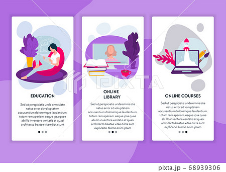 Online education with courses and library base web 68939306