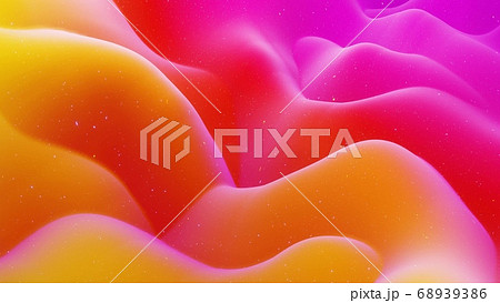 Beautiful abstract 3D background with gradient rainbow colors, surface with abstract waves or extruded wavy pattern on surface. Color gradient, soft matte material with glitter sparkles. Beautiful abstract 3D background with gradient rainbow colors, surface with abstract waves or extruded wavy pattern on surface. Color gradient, soft matte material with glitter sparkles. 68939386
