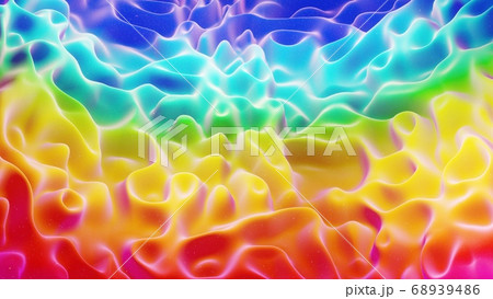 Beautiful abstract 3D background with gradient rainbow colors, surface with abstract waves or extruded wavy pattern on surface. Color gradient, soft matte material with glitter sparkles. Beautiful abstract 3D background with gradient rainbow colors, surface with abstract waves or extruded wavy pattern on surface. Color gradient, soft matte material with glitter sparkles. 68939486