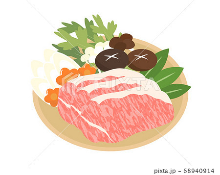 すき焼き 食材のイラスト 68940914