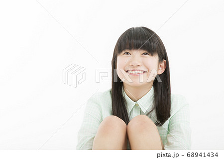 笑顔の女の子の写真素材