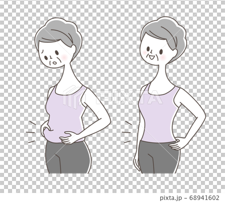 Senior Woman Diet Before After Senior Woman Diet Before After 68941602