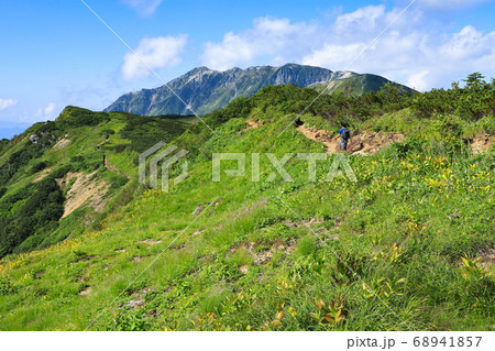 夏山の登山道イメージ　双六小屋～弓折岳 68941857