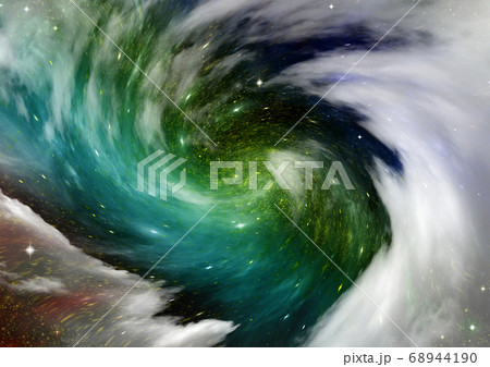 galaxy in a free space. 3D rendering 68944190