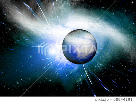 galaxy in a free space. 3D rendering 68944191