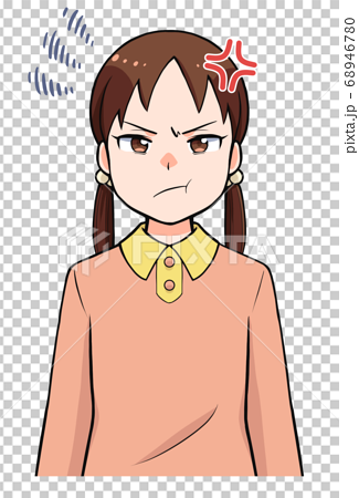 Angry Girl Stock Illustration