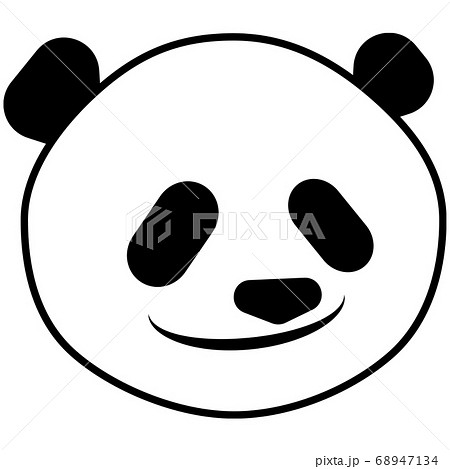 ニヒルなパンダ　unique panda face 68947134