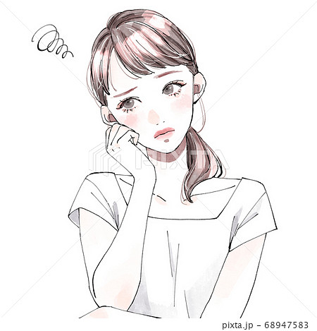悩む女性 68947583