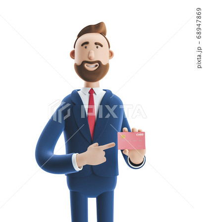 3d illustration. Cartoon Businessman. 68947869