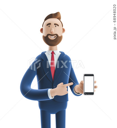 3d illustration. Cartoon Businessman. 68948020