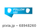 Sign Follow us on white background. Vector illustration 68948260