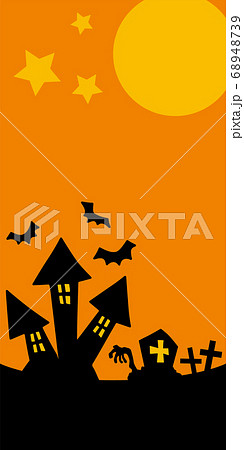 ハロウィーンイメージの夜の背景300x600サイズ対応バナー ハロウィーンイメージの夜の背景300x600サイズ対応バナー 68948739