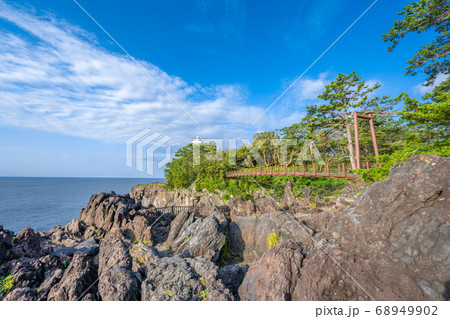 静岡県 伊東市 城ヶ崎海岸の門脇吊橋 68949902