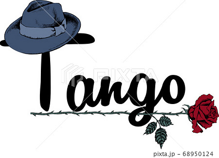Design of vintage  hat  as a symbol of tango 68950124