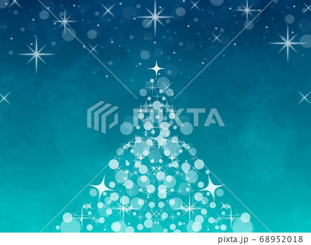 綺麗なクリスマスツリーのキラキラ背景のイラスト素材 6518
