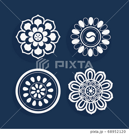 文様 花 アイコンのイラスト素材 6521