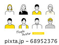 若者男女アイコンセット 68952376