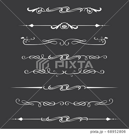 Dividers set,white on dark background, Dividers set,white on dark background, 68952806