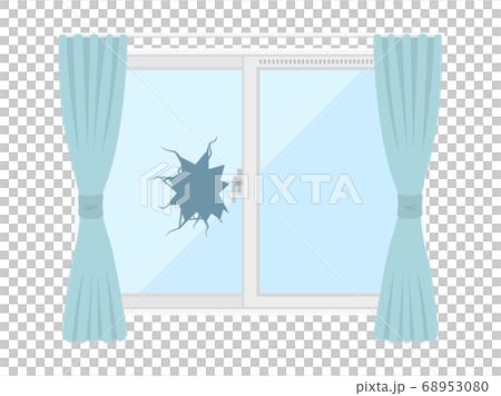 窗玻璃的插圖坐落在竊賊 68953080