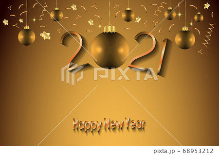 2021 Happy New Year background for your seasonal invitations, festive posters, greetings cards. 68953212