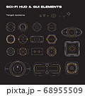Abstract futuristic sci-fi concept aim user interface HUD. Vector set techno futuristic vector graphic target elements. 68955509