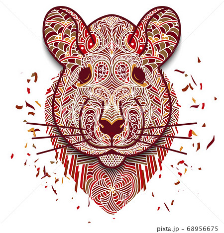 Colorful Mosaic Head Rat The Symbol Of のイラスト素材