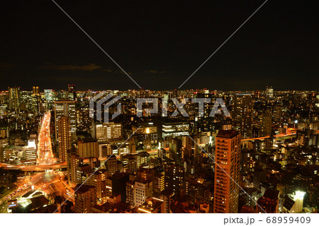 東京タワーから見た首都高と品川方面の夜景 東京タワーから見た首都高と品川方面の夜景 68959409