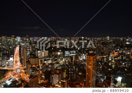 東京タワーから見た首都高と品川方面の夜景 東京タワーから見た首都高と品川方面の夜景 68959410
