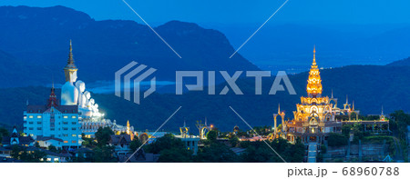 wat Phachonkeaw Khao Kho in sunset 68960788