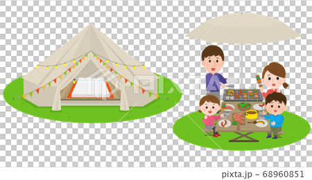 華麗的一頓飯的家庭插圖 68960851