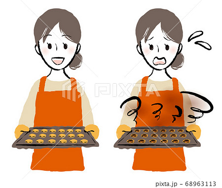 クッキーを焼く女性 クッキーを焼く女性 68963113