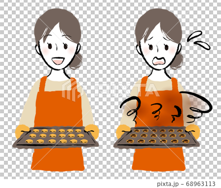 クッキーを焼く女性 クッキーを焼く女性 68963113