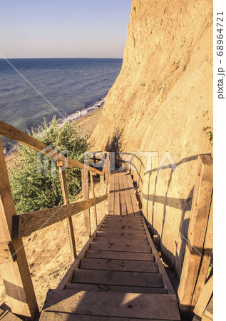 Landscape down to the sea. 68964721