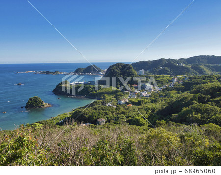 魚見塚展望台から観た真夏の景色 魚見塚展望台から観た真夏の景色 68965060